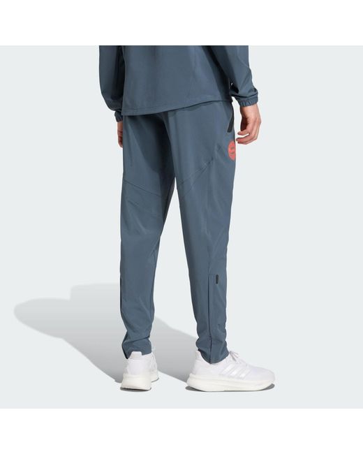 Adidas Blue Fc Bayern Tiro 25 Competition Vis Tech Travel Pants for men