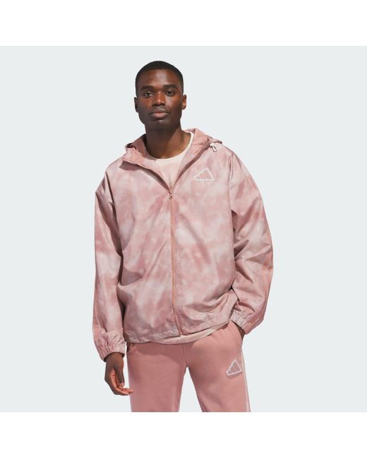 Adidas Multicolor Essentials All Over Printed Woven Sportswear Jacket for men