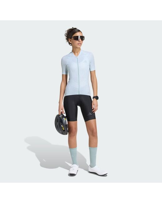 Adidas Blue Essentials Cycling Jersey Morph Graphic