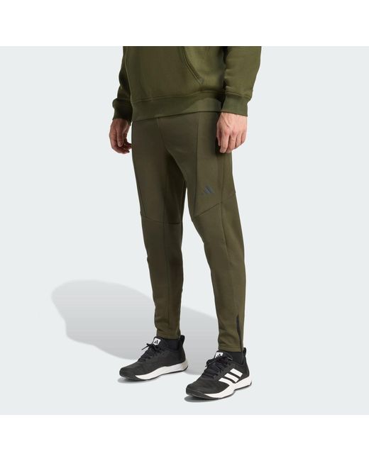 Adidas Green Designed For Training Spaceknit Pants for men