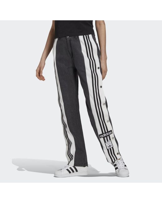 adidas Denim Adibreak Broek in het Zwart | Lyst NL