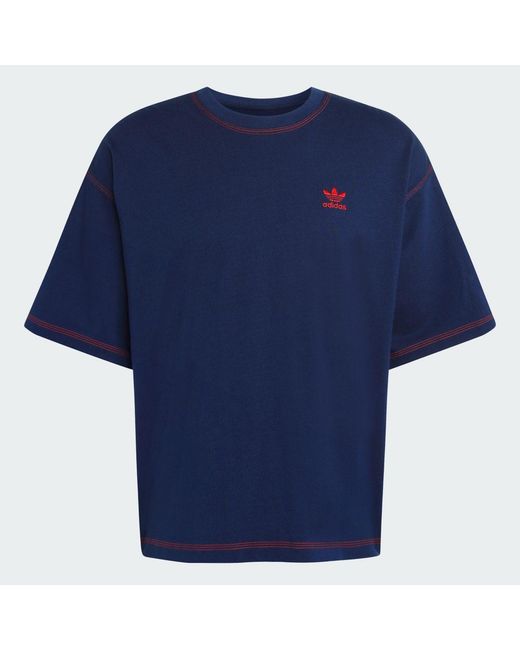 Adidas Blue Trefoil Essentials T-Shirt for men