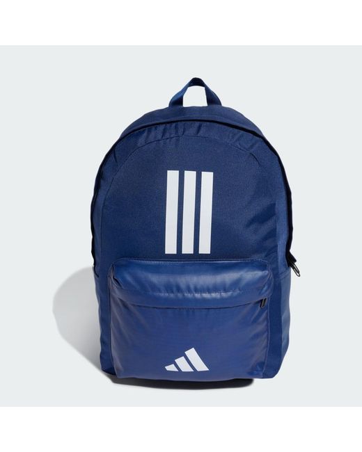 Adidas Blue Classic Back-To-School 3-Stripes Backpack