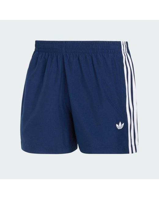 Adidas Blue 3 Stripes Swimshorts for men