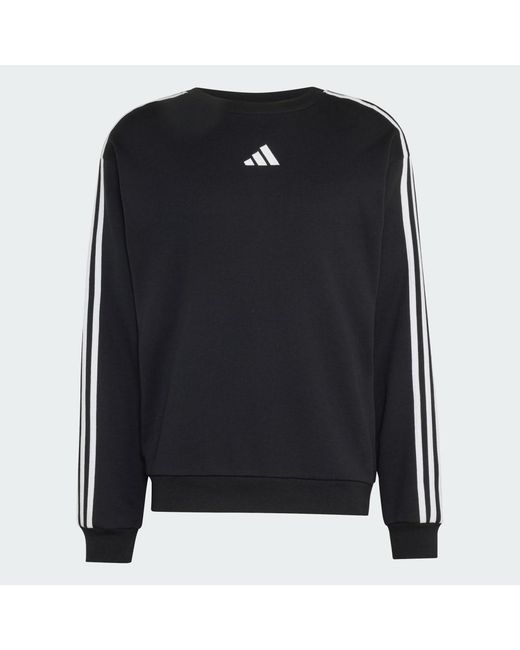 Adidas Gray Essentials 3-Stripes French Terry Sweatshirt for men