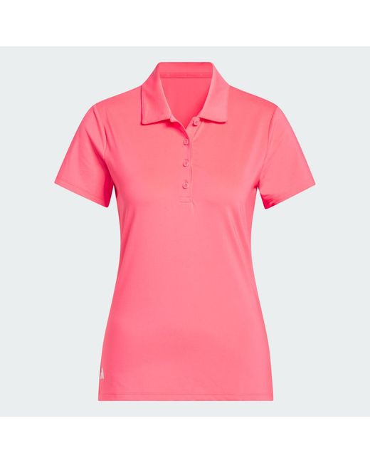 Adidas Pink Ultimate365 Solid Short Sleeve Polo Shirt