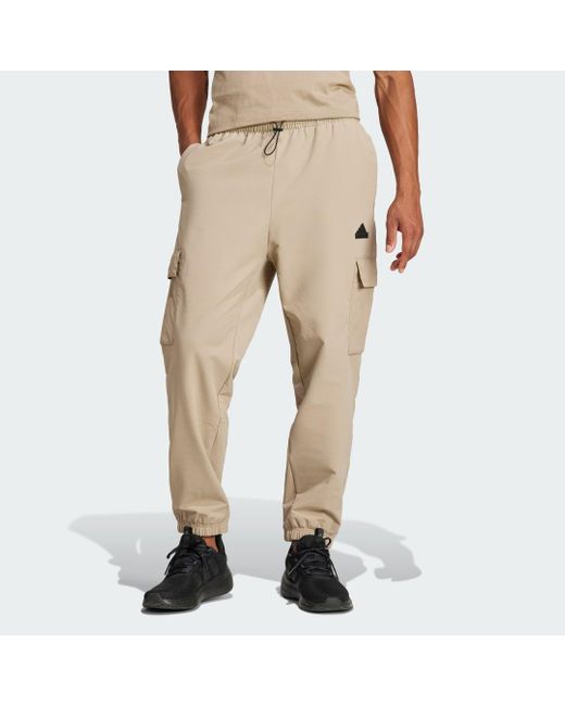 adidas City Escape Premium Cargo Tracksuit Bottoms in Natural for Men Lyst UK