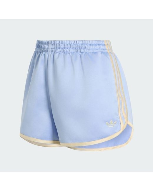Adidas Blue Satin 3S Sprinter Short