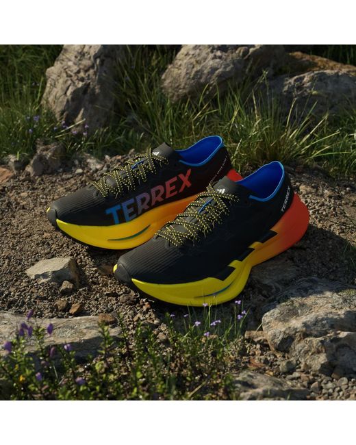 Adidas Blue Terrex Agravic Speed Ultra 2 Trail Running Shoes for men