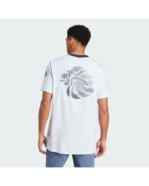 Adidas Blue Team Gb Icons T-Shirt for men