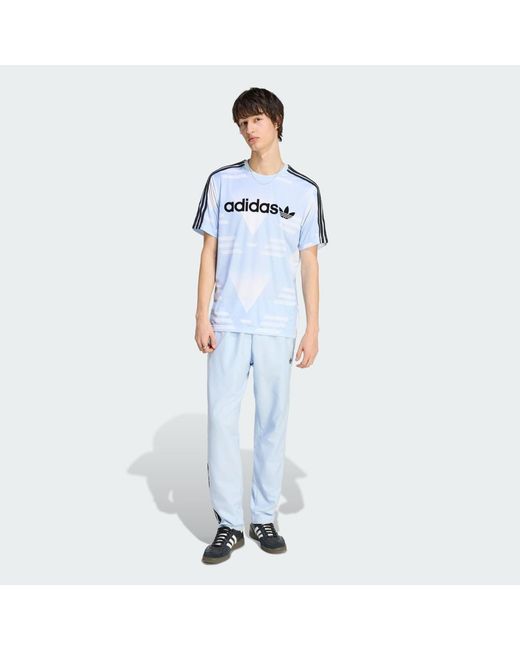 Adidas Blue Half Stripes Track Pants for men