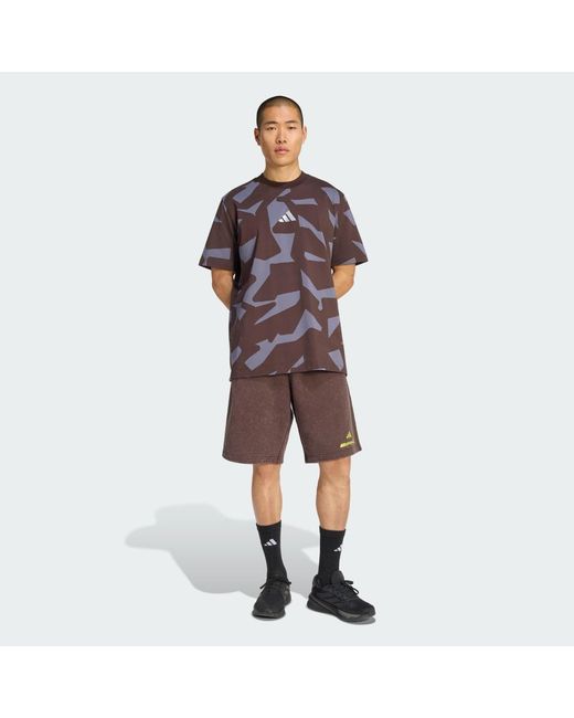 Adidas Brown Amg Washed Short for men
