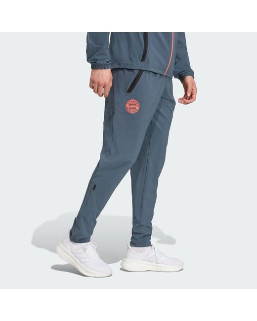 Adidas Blue Fc Bayern Tiro 25 Competition Vis Tech Travel Pants for men