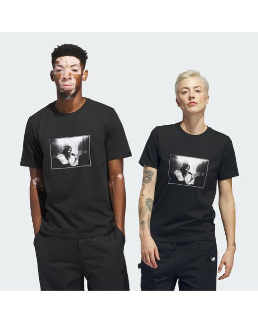 T-shirt Nora Graphic Short Sleeve (Neutral) di Adidas in Black