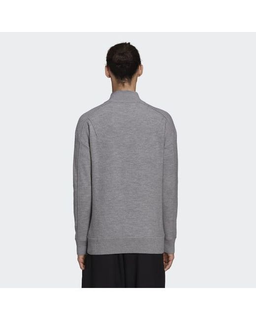 adidas Wool Y-3 Classic Merino Blend Knit Half-zip Sweater in Grey (Gray)  for Men - Lyst
