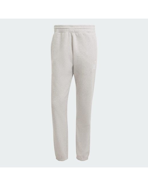 Adidas Gray Trefoil Essentials Joggers for men