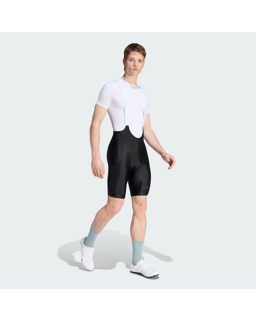 Adidas Blue Essentials Padded Cycling Cargo Bib Shorts for men