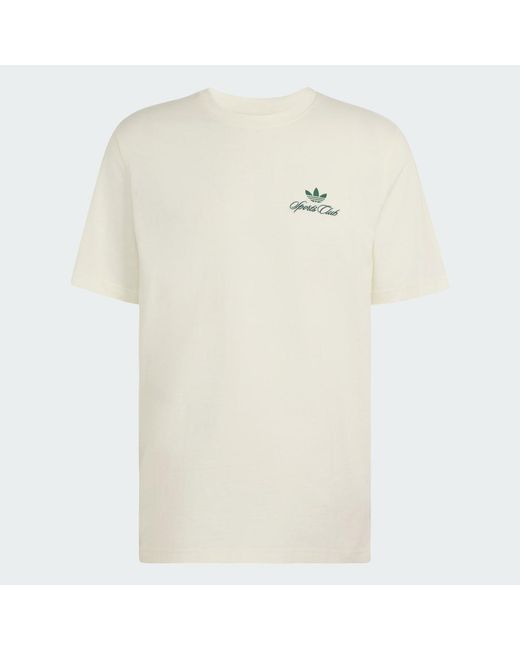 Adidas White Sport Club Loose T-Shirt for men