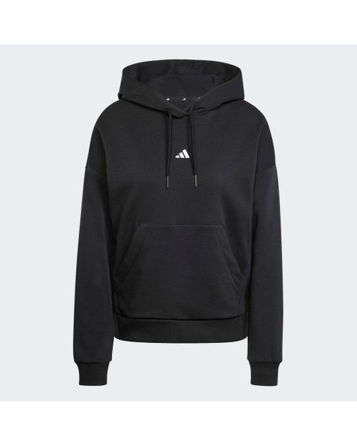 Sudadera Con Capucha Essentials Small Logo Feel Cozy Adidas de color Black