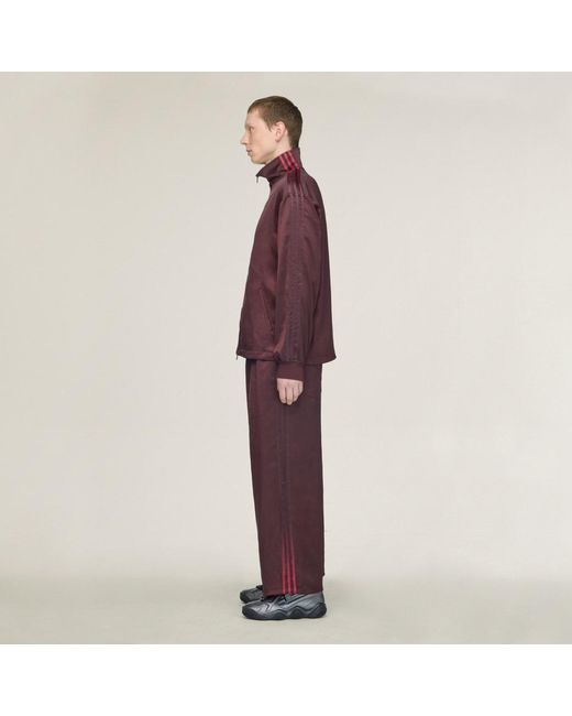 Adidas Red Y-3 Satin Gradient 3 Stripes Track Top