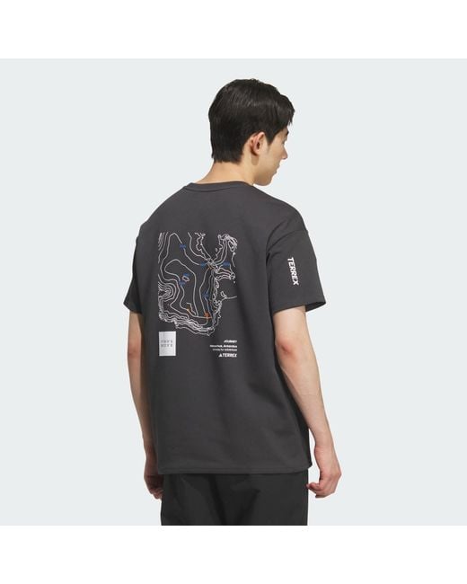 Adidas Gray Xploric Graphic T-Shirt for men