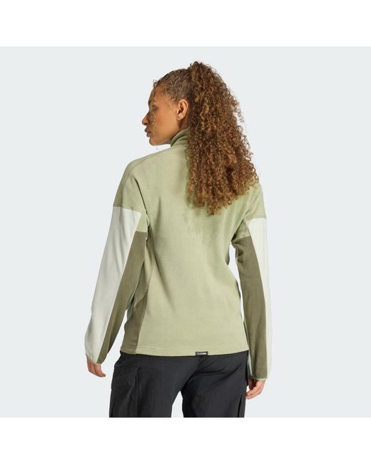 Adidas Green Terrex Multi Climawarm Fleece Anorak