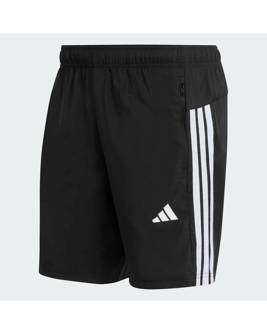 Adidas Blue Workout Essentials Base 3 Stripes Woven Short for men