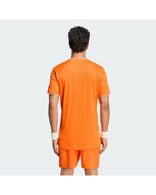 Adidas Orange Tennis Climacool+ Freelift T-Shirt Pro T-Shirt for men