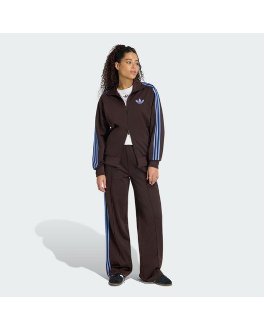 Adidas Brown Firebird Track Top Loose