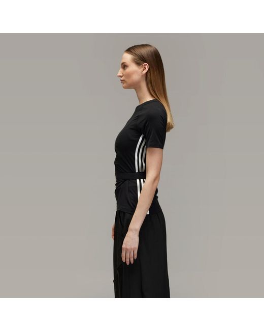 Adidas Black Y-3 Tencel Short Sleeve T-Shirt