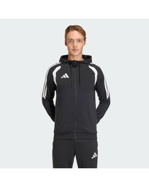 Adidas Black Tiro26 League Sweat Full Zip Hoodie for men