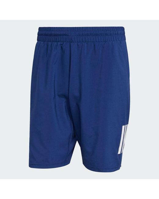 Adidas Blue Club Tennis Climacool 3-Stripes Shorts for men