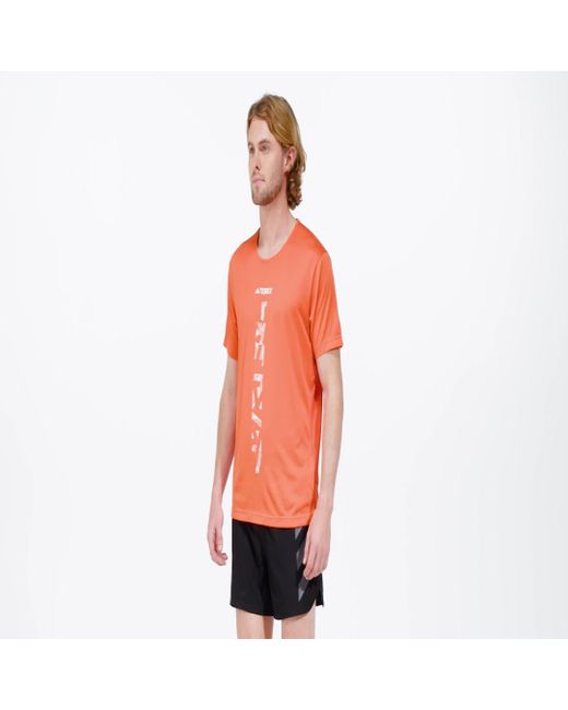 Adidas Orange Terrex Agravic Trail Running T-Shirt for men