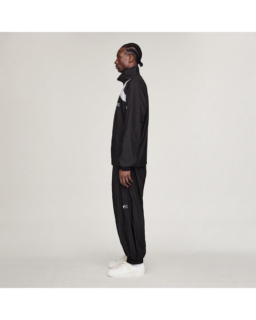 Adidas Black Y-3 Raw Edge 3 Stripes Nylon Shell Jacket for men