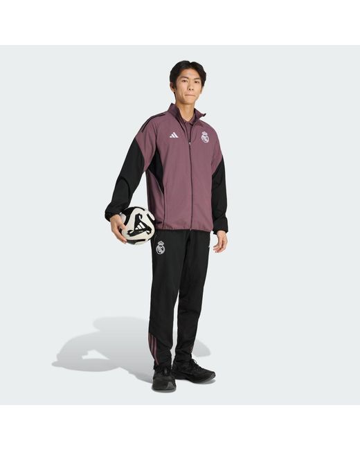 Adidas Purple Real Madrid Tiro 25 Competition Presentation Jacket for men