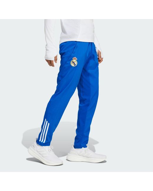 Adidas Blue Real Madrid Tiro 25 Competition Presentation Tracksuit Bottoms for men