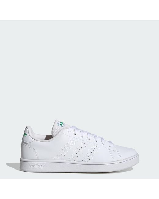 Adidas White Advantage Base Shoes