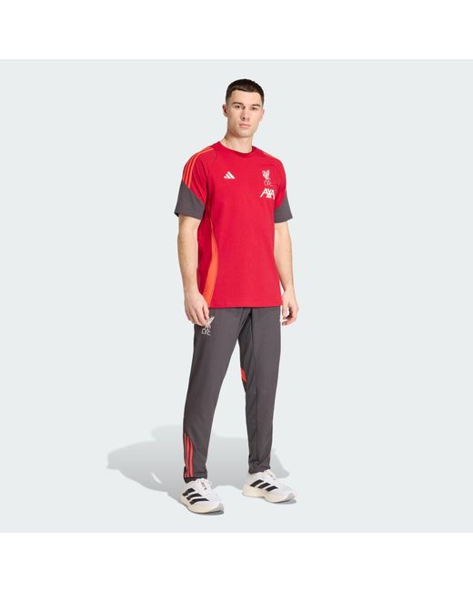 Adidas Red Liverpool Fc Tiro 25 Competition Cotton T-Shirt for men