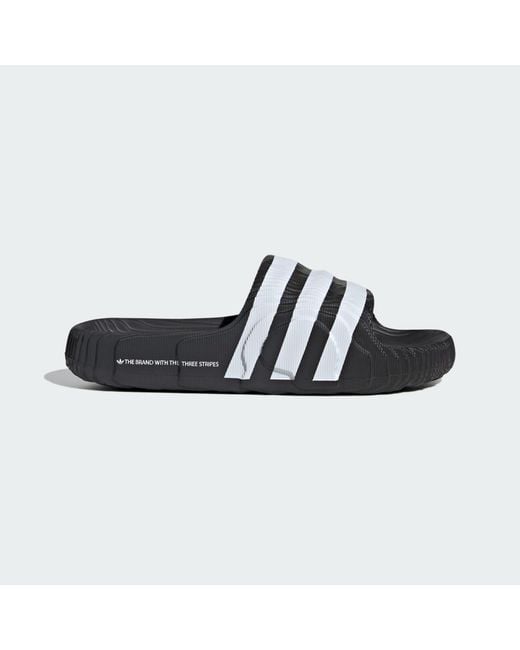 Adidas Black Adilette 22 Slides