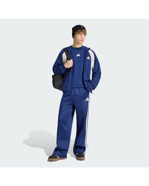Adidas Blue Stadium Loose Open Hem Pant for men
