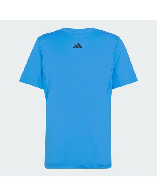 Adidas Blue D4T Power 3 Stripes T-Shirt for men