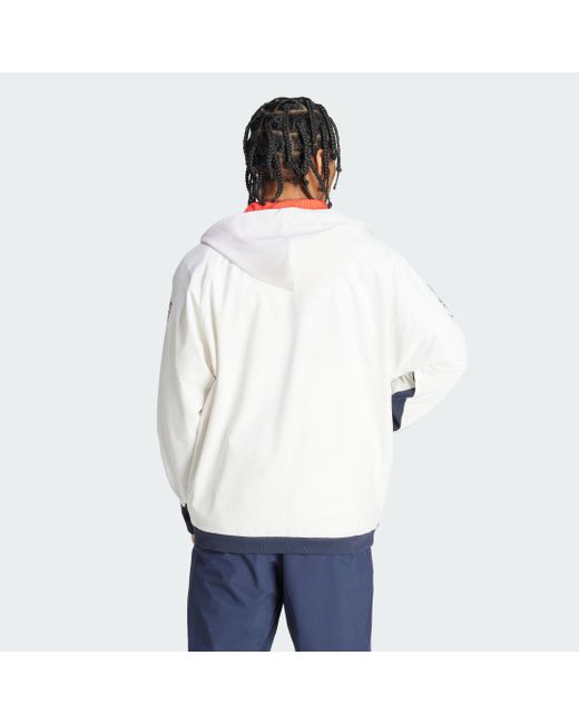 Adidas White Team Gb Podium Jacket for men