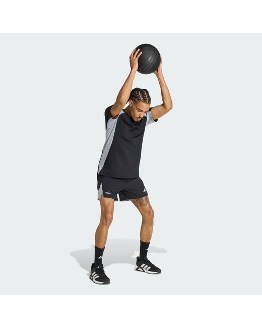 Adidas Black Tech Apparel Colorblock T-Shirt for men