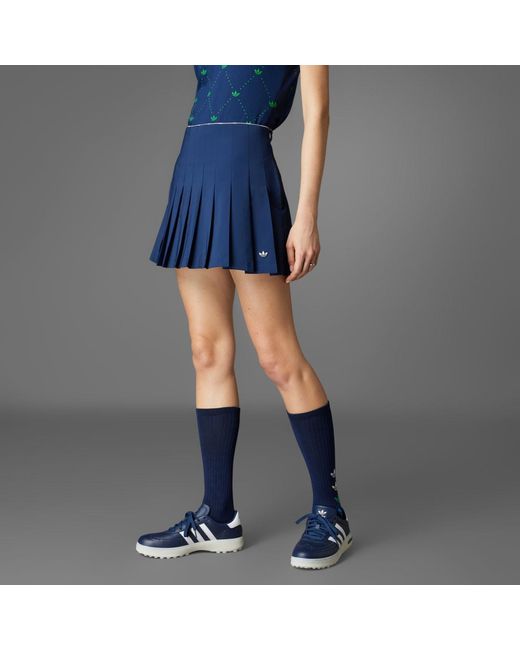 Adidas Blue Originals Pleated Skirt