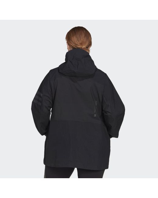 Adidas Black Terrex Xploric Rain.rdy Hiking Jacket (plus Size)