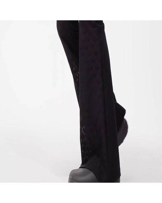 adidas Fashion Monogram Lace Flared Trousers in Black | Lyst UK
