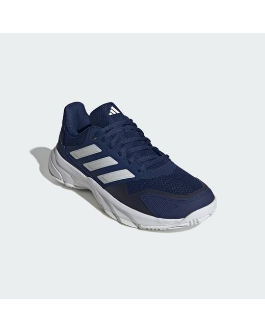 Adidas Blue Courtjam Control 3 Tennis Shoes for men