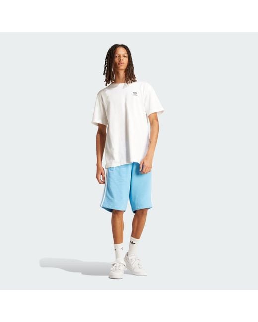 Adidas Blue Adicolor 3-Stripes Shorts for men