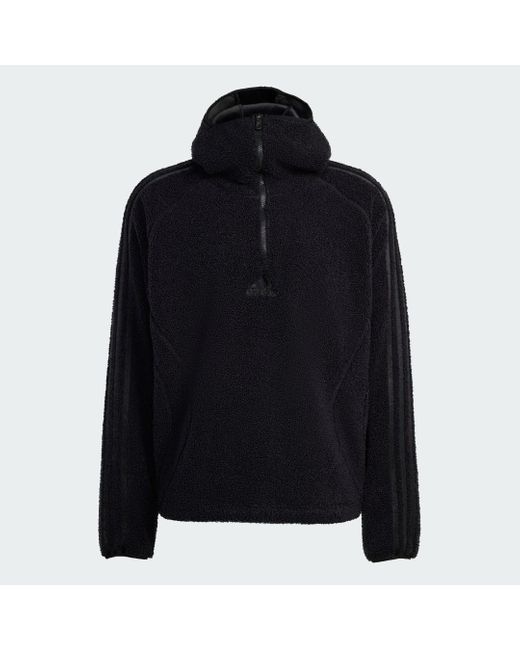 Sudadera Con Capucha Borg Fleece Teamgeist 1/4 Zip Adidas de hombre de color Blue