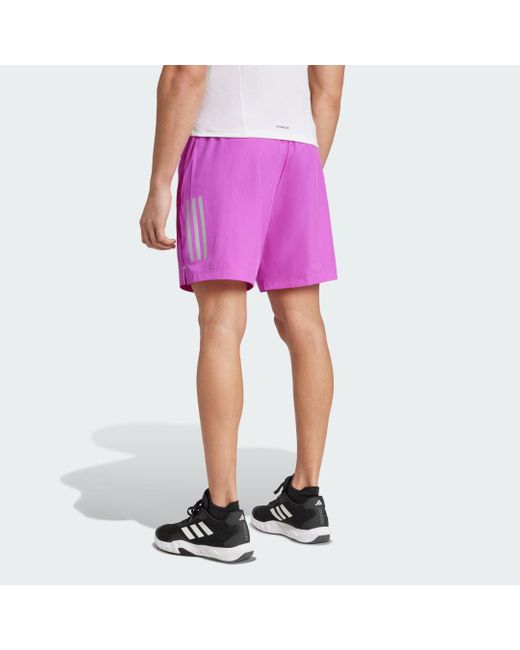 Short Da Allenamento Gym+ 3-Stripes Woven di Adidas in Purple da Uomo